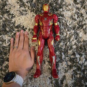 💥 Marvel Iron Man Red/Gold Large Action Figure - 12" EUC Toy